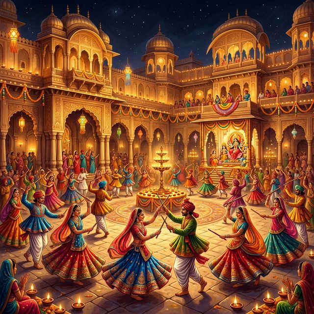 Dandiya Raas dance performers at Garba Night Vadodara